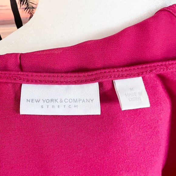 Women’s New York & Company Tank Top | Bright Pink | Ruffle | Dressy | Medium - Picture 8 of 8